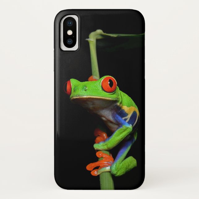 Coques Case-Mate iPhone Grenouille à feuilles rouges (Dos)