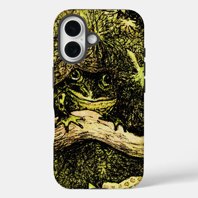 Coques Case-Mate iPhone Grenouille Art Nouveau hollandaise dans l'arbre (Verso)