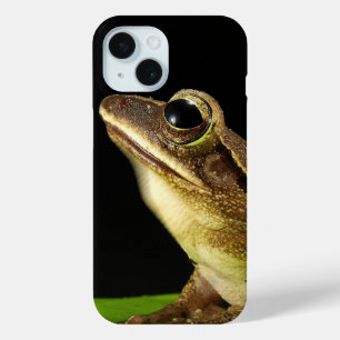 Coque Pour iPhone 15 Grenouille commune sur une feuille