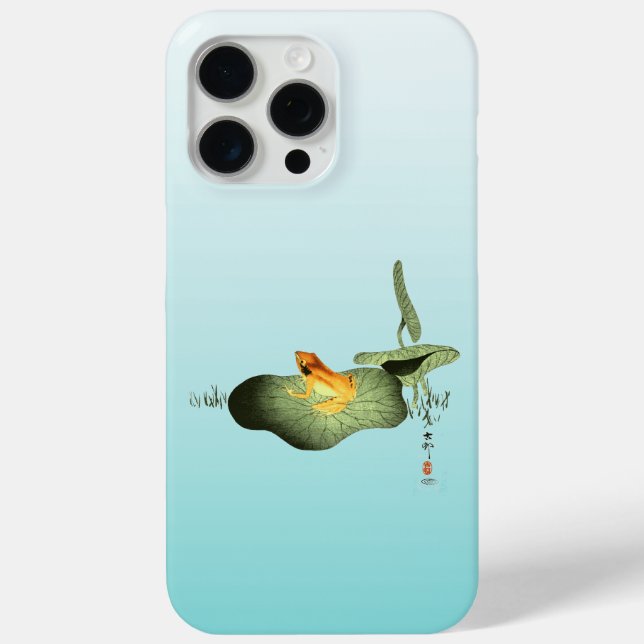 Coques Case-Mate iPhone Grenouille jaune sur feuille de lotus (Verso)