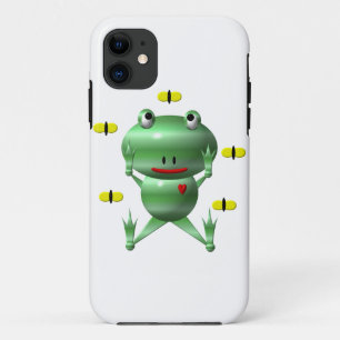 Coques Pour iPhone Grenouille mignonne avec des mouches