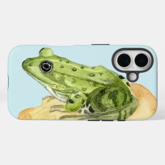 Coques Case-Mate iPhone Grenouille verte (Verso (horizontal))