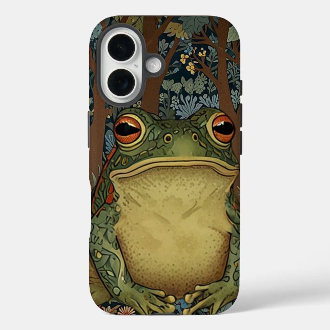 Coques Case-Mate iPhone grenouille vintage de la forêt de boho (Verso)