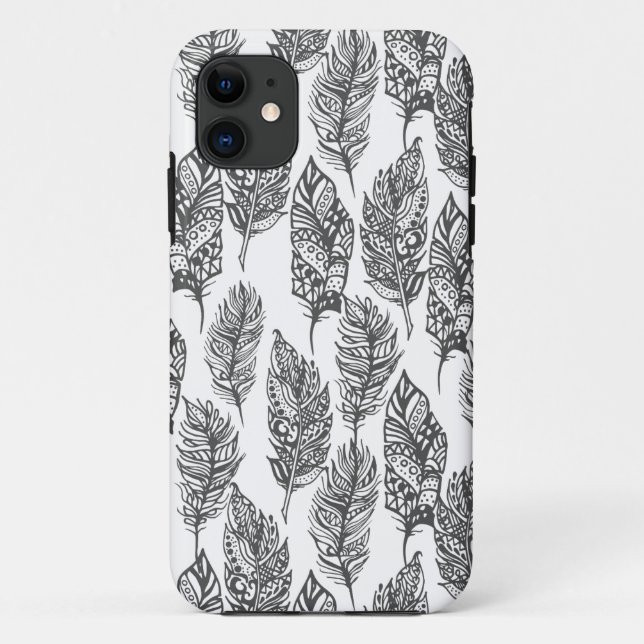Coques Case-Mate iPhone Griffonnage doux de plumes (Dos)