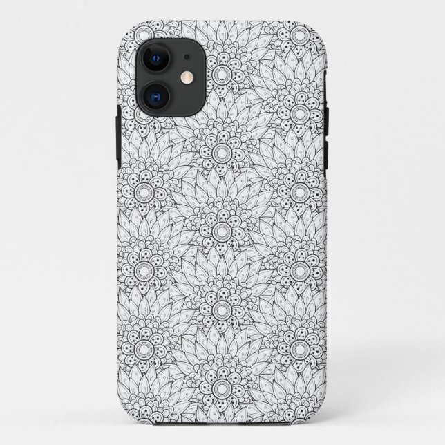 Coques Case-Mate iPhone Griffonnage floral de jardin (Dos)