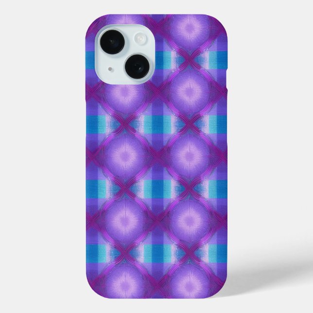 Coques Case-Mate iPhone Grille mystique Magenta et Turquoise géométrique (Verso)
