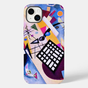 Coque Pour iPhone 14 Plus Grille noire vintage - Kandinsky Art Abstrait