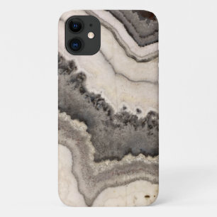 Case-Mate iPhone Case Gris de marbre noir blanc agate gemstone