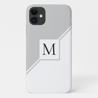 Case-Mate iPhone Case Gris monogramme géométrique moderne
