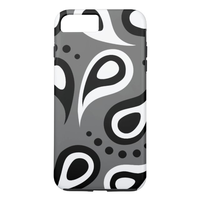 Coques Case-Mate iPhone Gris noir et blanc personnalisé (Dos)