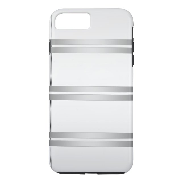 Coques Case-Mate iPhone Gris personnalisé simple avec lignes d'argent (Dos)