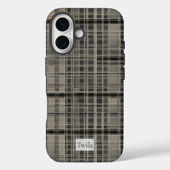 Coques Case-Mate iPhone Gris plat moderne et décalé (Verso)