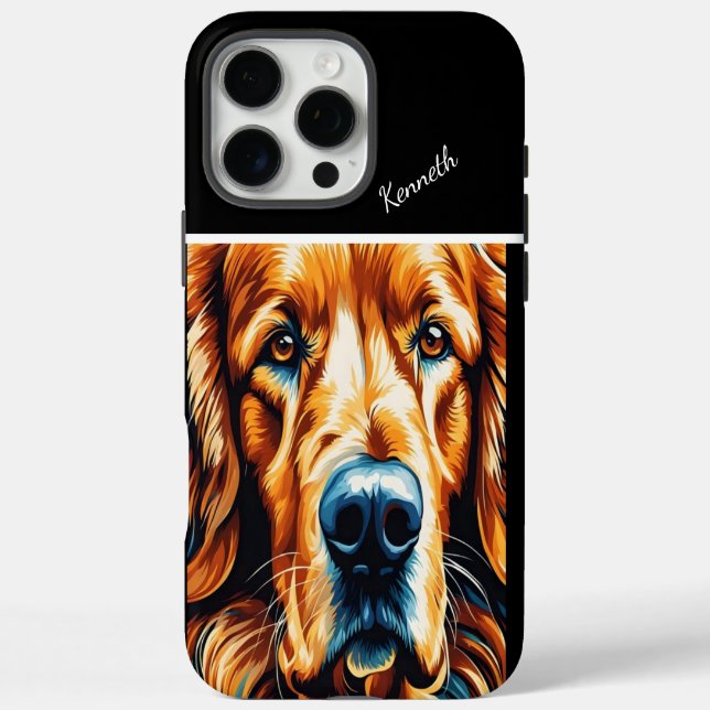 Coques Case-Mate iPhone Gros plan de Golden Retriever (Verso)