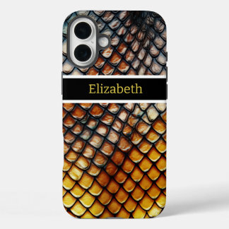 Coques iPhone 16 Plus Gros plan de motifs venimeux de serpent