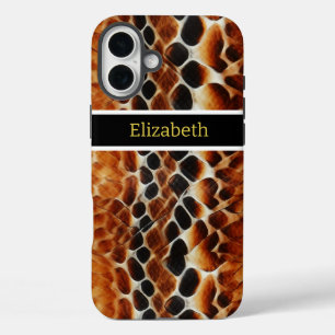 Coques iPhone 16 Plus Gros plan sur les motifs de peau de serpents venim