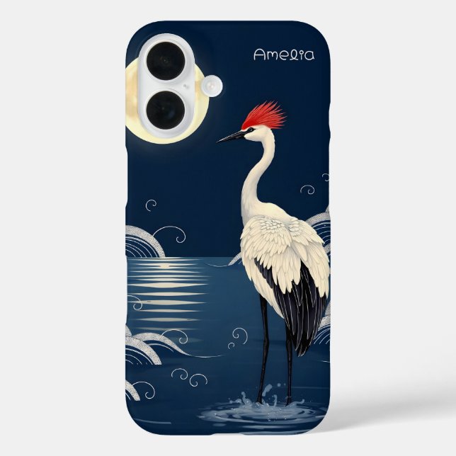 Coques Case-Mate iPhone Grue japonaise élégante Lune (Verso)