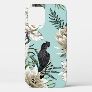 Case-Mate iPhone Case Grue vintage tropicale, perroquet, lotus flowe