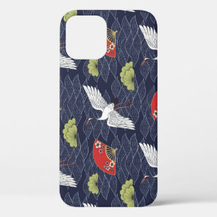 Case-Mate iPhone Case Grues et ventilateurs japonais : Motif Vintage