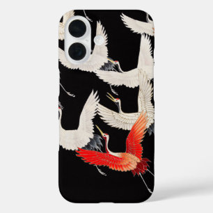 Coques iPhone 16 Grues volantes : Japonais Bird Kimono Art