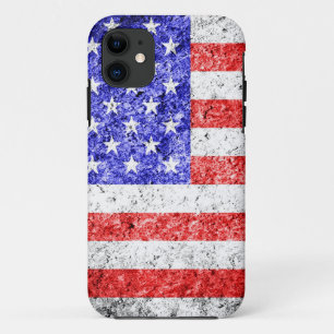 Coques Pour iPhone Grunge de drapeau américain