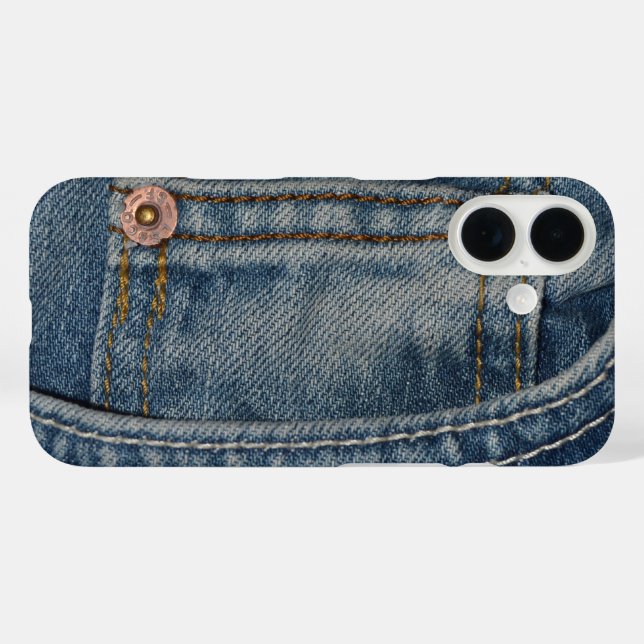 Coques Case-Mate iPhone Grunge Jean Bleu (Verso (horizontal))