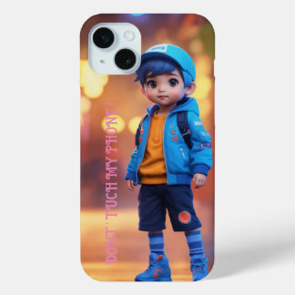 Coque iPhone 15 Mini : "Guardian Chibi : 4D Animé mignonne Garçon Phone