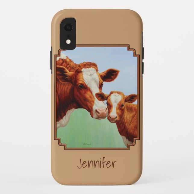 Coques Case-Mate iPhone Guernesey Calf et Mother Cow (Dos)