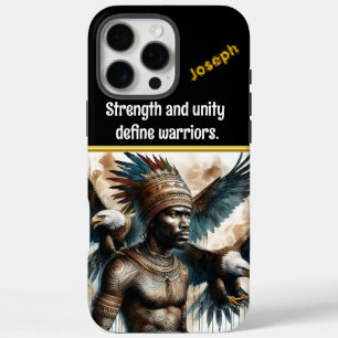Coques iPhone 16 Pro Max Guerrier courageux avec symboles d'aigle