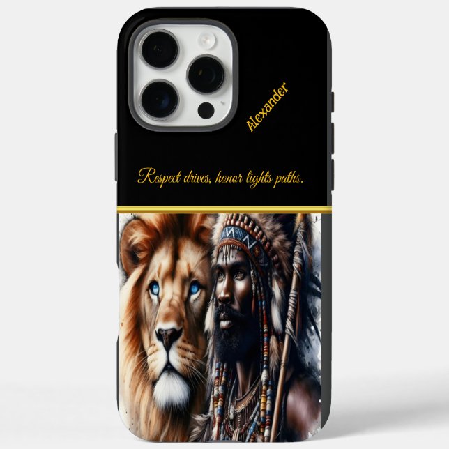 Coques Case-Mate iPhone Guerrier de coeur Lion, (Verso)