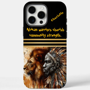 Coques iPhone 16 Pro Max Guerrier et lion : unis dans l'esprit