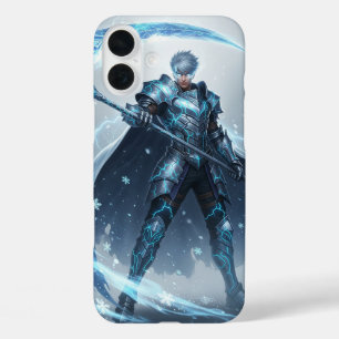 Coques iPhone 16 Plus Guerrier Marqué par le Givre Épique Anime