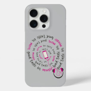 Coque iPhone 15 Pro Guillemet de fille Bon goût en musique mauvais goû