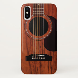 Coque Case-Mate Pour iPhone Guitare acoustique supérieure d'acajou