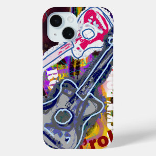 Coque Pour iPhone 15 guitare graphique rock