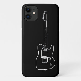 Etui iPhone Case-Mate guitare noire et blanche