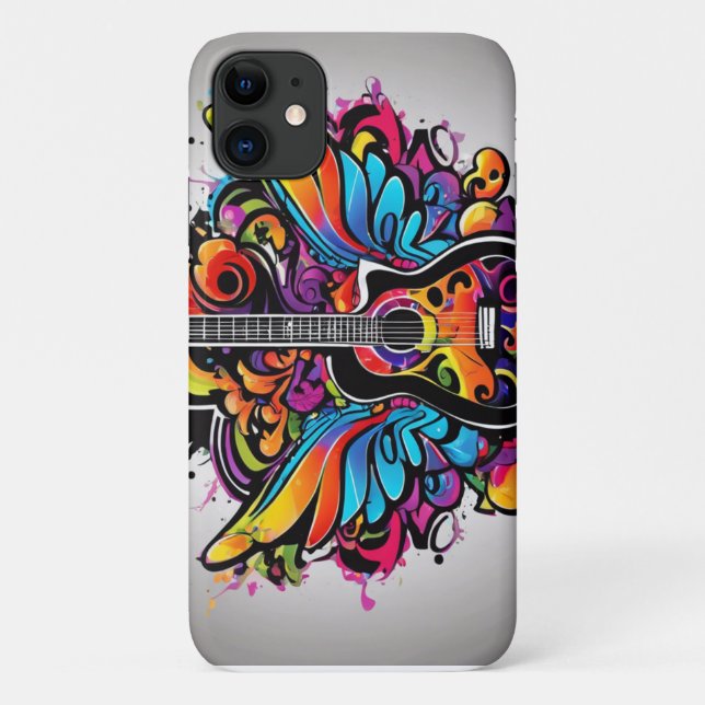 Coques Case-Mate iPhone Guitare psychédélique (Dos)