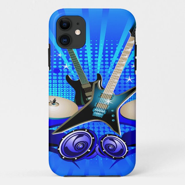 Coques Case-Mate iPhone Guitares électriques, tambours et haut-parleurs (Dos)