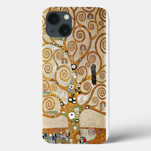 Etui iPhone 13 Gustav Klimt Arbre doré de la vie avec un oiseau