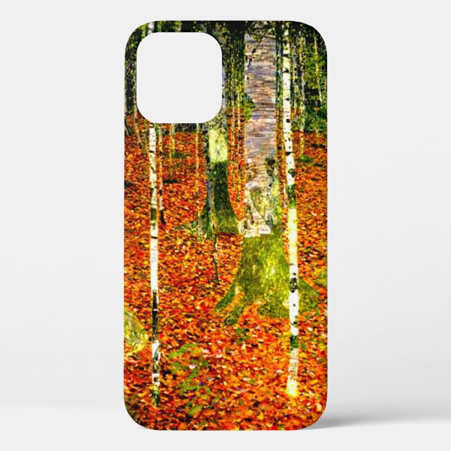Coques Case-Mate iPhone Gustav Klimt Birch Trees (Verso)
