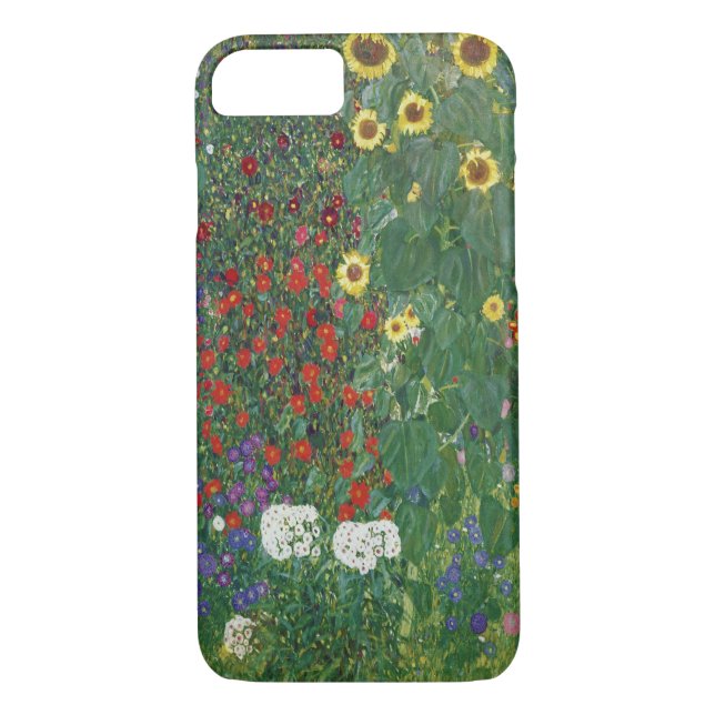 Coques Case-Mate iPhone Gustav Klimt - Jardin agricole avec tournesols (Dos)