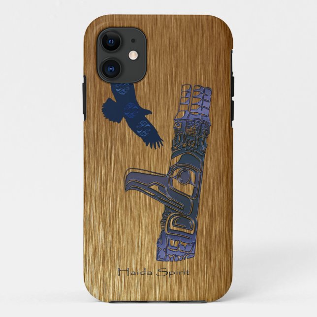 Coques Case-Mate iPhone Haida Eagle & Totem Pole Art autochtone (Dos)