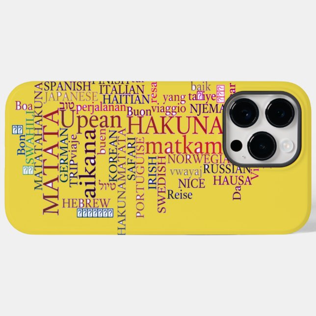 Coques Case-Mate iPhone Hakuna Matata (Verso (horizontal))