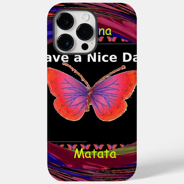 Coques Case-Mate iPhone Hakuna Matata Avoir Nice Day infinity Butterfly c (Verso)