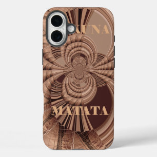 Coques iPhone 16 Plus Hakuna Matata Kenya Giraffe Safari tissé Sourveni
