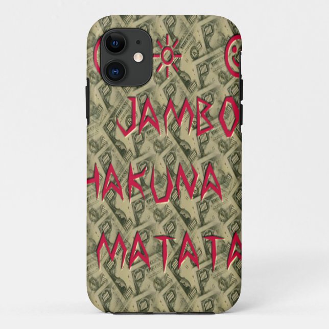 Coques Case-Mate iPhone Hakuna Matata Talk Argent Art Design (Dos)