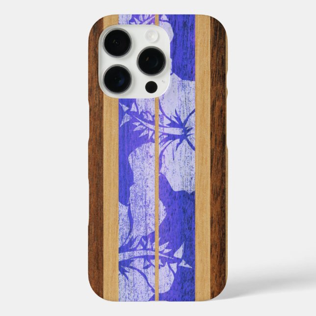 Coques Case-Mate iPhone Haleiwa Surfboard Hawaiian en violet (Verso)