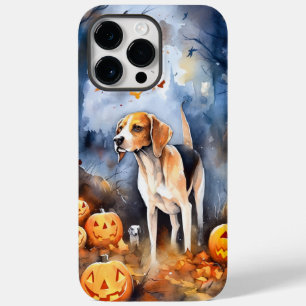 Coque Pour Pour iPhone 14 Pro Max Halloween Anglais Foxhound Avec Citrouille