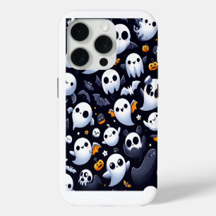 Coque iPhone 15 Pro Halloween avec un joli fantôme