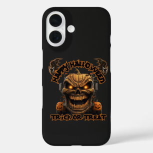 Coques iPhone 16 Halloween Citrouille Monster Truck Éffrayant Haunt
