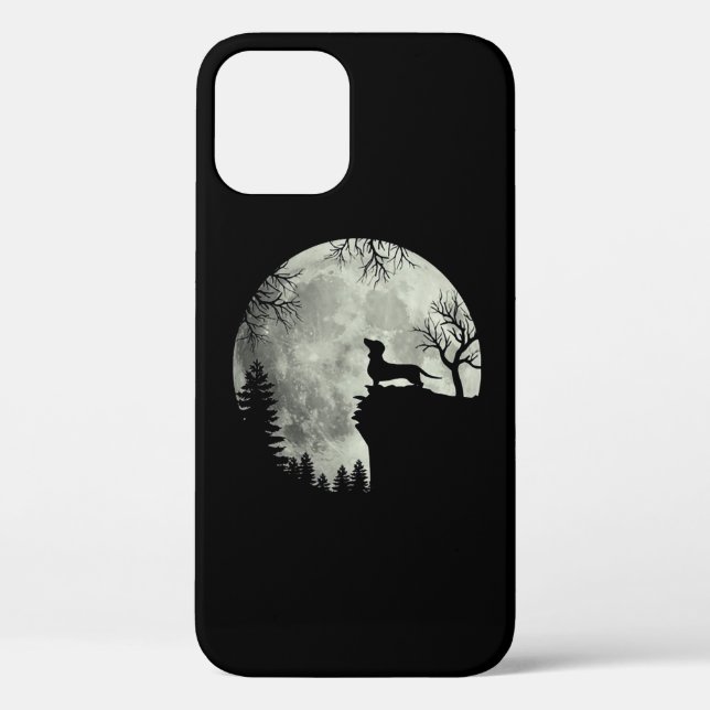 Coques Case-Mate iPhone Halloween Dachshund Et Lune (Verso)